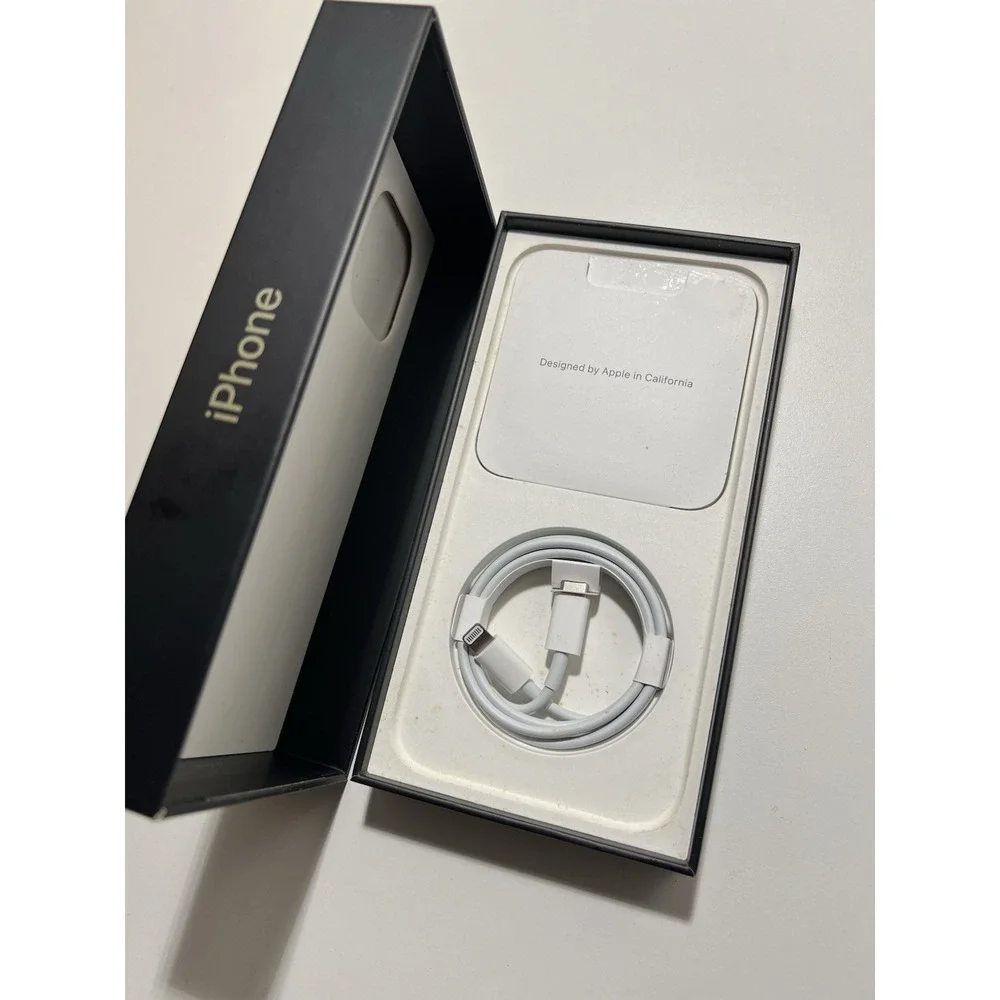 Apple iPhone 13 Pro Max Gold 256GB Box Only/ Lightning Cable OEM Genuine Inserts